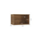 Ver imagem 6 de Armário Aéreo Celeste Kappesberg 100% Mdf 1 Porta Basculante Nogueira/branco 60cm