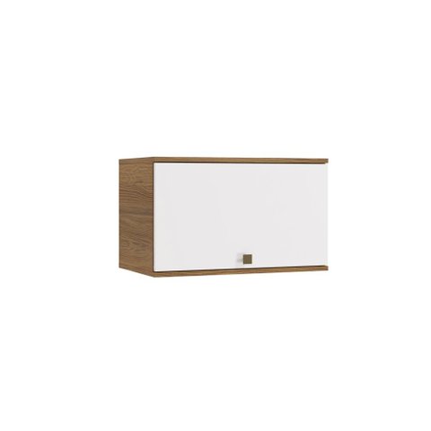Armário Aéreo Celeste Kappesberg 100% Mdf 1 Porta Basculante Nogueira/branco 60cm