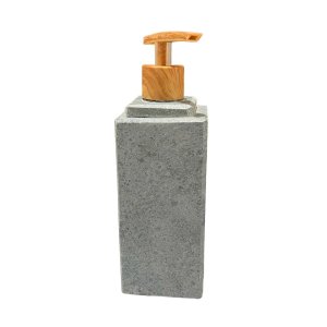 Porta Sabonete Líquido Dispenser em Pedra Amadeirado 22x7cm Industria São Jose Af1150indsj