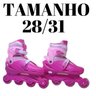 Patins Inline Roller de 4 Rodas Rosa Elite Tamanho:28/31 - 2