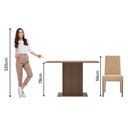 Ver imagem 4 de Conjunto Sala de Jantar Madesa Lia Mesa Tampo de Madeira com 2 Cadeiras - Rustic/imperial