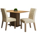 Ver imagem 2 de Conjunto Sala de Jantar Madesa Lia Mesa Tampo de Madeira com 2 Cadeiras - Rustic/imperial