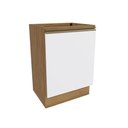 Ver imagem 1 de Balcão Celeste Kappesberg 100% Mdf 1 Porta Nogueira/branco 60cm