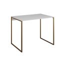 Ver imagem 1 de Mesa para Escritório Industrial Base Ferro Dourado Tampo Mdp Branco 110x50