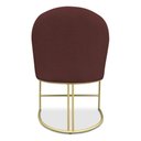 Ver imagem 2 de Kit 02 Cadeiras Poltrona de Jantar Bela Suede Marsala Base Metálica Industrial Dourado - Pallazio