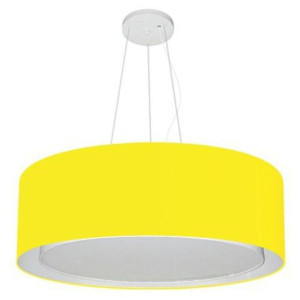 Lustre Cilíndrico Duplo Md-4126 80x30cm Bivolt Amarelo - 1