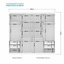 Ver imagem 2 de Guarda Roupa Roupeiro Casal Espelhos 8 Portas 4 Gavetas Master New 8.4 Branco Santos Andirá
