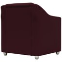 Ver imagem 2 de Kit Namoradeira + 4 Poltronas Decorativas para Sala Mila Suede Cores Pé de Plastico Cromado