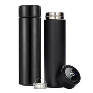 Garrafa Térmica em Aço Inox com Termômetro Digital 480ml Led