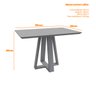 Mesa De Jantar Para 4 Lugares Tampo Retangular Com Vidro 1,20m Lectus Ypê Off White New Ceval 23118. - 4