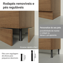 Ver imagem 7 de Balcão para Forno/Micro-Ondas 70 cm 1 Gaveta (sem Tampo) Rustic Madesa