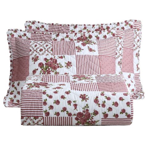 Cobre Leito Casal Primor Dupla Face 3pç 100% Poliéster - Pat_malva