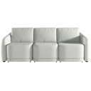 Ver imagem 2 de Sofá Cama Modulado Retrátil e Reclinável Decorativo Varsóvia 276cm Linho Cinza G33 - Gran Belo