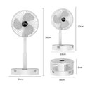 Ver imagem 6 de Ventilador de Mesa Dobrável Mini Circulador Ar Telescópico Usb Portátil Ajustável com Suporte para C