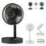 Ventilador de Mesa Dobrável Mini Circulador Ar Telescópico Usb Portátil Ajustável com Suporte para C - 1