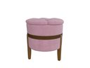 Ver imagem 3 de Puff Pétala Decorativo Premium Apoio para Os Pés Banco Estofado Redondo Banqueta Moderno Cor Rosa