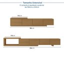 Ver imagem 6 de Rack Extensível com Painel para Tv até 86 Polegadas 230cmx240cm Liso Aruá CabeCasa MadeiraOriginals