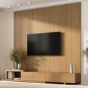Ver imagem 1 de Rack Extensível com Painel TV 86 Polegadas Planejado 240x230cm Aruá CabeCasa MadeiraOriginals Marrom