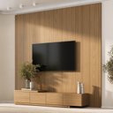 Ver imagem 3 de Rack Extensível com Painel TV 86 Polegadas Planejado 240x230cm Aruá CabeCasa MadeiraOriginals Marrom