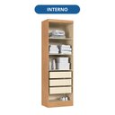 Ver imagem 5 de Guarda-Roupa Modulado 2 Portas 3 Gavetas com Prateleiras Infinity Marrom/Cedro/Blush Line