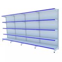 Ver imagem 1 de Gondola Parede 170 Fit Ate 4 Metros Branco 20 Bandeja Pe Azul