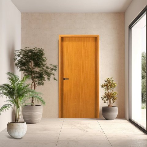 Folha de Porta em Madeira Lisa 210x70x3,5cm Gitale Portas