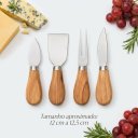 Ver imagem 7 de Kit para Queijos 4 Peças em Madeira e Inox Gourmet Premium