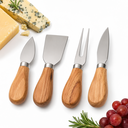 Ver imagem 1 de Kit para Queijos 4 Peças em Madeira e Inox Gourmet Premium