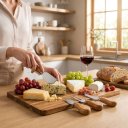 Ver imagem 3 de Kit para Queijos 4 Peças em Madeira e Inox Gourmet Premium