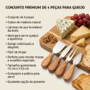 Ver imagem 6 de Kit para Queijos 4 Peças em Madeira e Inox Gourmet Premium
