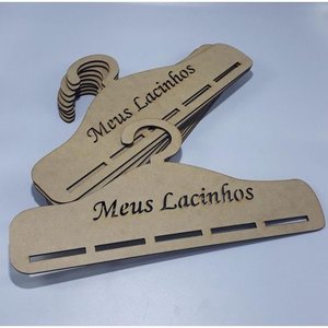 Kit 10 Cabides Porta Laços/ Lacinhos em Mdf