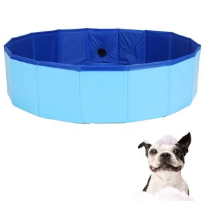 Piscina para Caes Pet Gato Cachorro Animal de Estimaçao Bebe Criança Banheira Dobravel Verao Sol Cal
