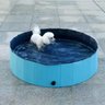 Piscina para Caes Pet Gato Cachorro Animal de Estimaçao Bebe Criança Banheira Dobravel Verao Sol Cal - 5