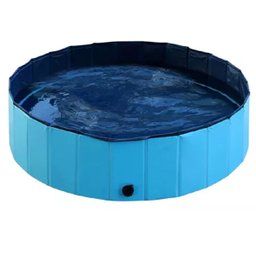 Piscina para Caes Pet Gato Cachorro Animal de Estimaçao Bebe Criança Banheira Dobravel Verao Sol Cal - 10