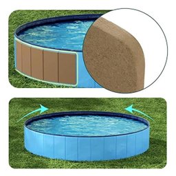 Piscina para Caes Pet Gato Cachorro Animal de Estimaçao Bebe Criança Banheira Dobravel Verao Sol Cal - 7