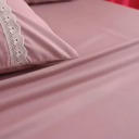 Ver imagem 3 de Jogo de Cama Solteiro Malha de Algodão Premium 2 Peças Rosê