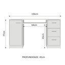 Ver imagem 4 de Escrivaninha Madesa Alaska 3 Gavetas 1 Porta