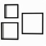 3 Nichos para Livros Parede Quarto Sala Quadrado Preto - 6