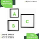 Ver imagem 4 de 3 Nichos para Livros Parede Quarto Sala Quadrado Preto