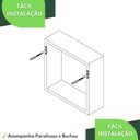 Ver imagem 5 de 3 Nichos para Livros Parede Quarto Sala Quadrado Preto