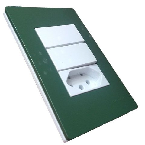 Conjunto 4x2 Alto Brilho Linha Infiniti MarGirius 4x2 infiniti 3 interruptores Simples duplo