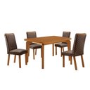 Ver imagem 7 de Conjunto Jantar Liz 4 Lugares MDF Cadeiras Lira Veludo Capuccino 120cm Moderna