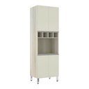 Ver imagem 1 de Paneleiro Luciane 70cm Nicho Microondas 4 Portas e 1 Nicho Lis