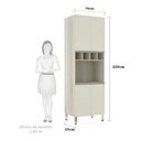 Ver imagem 3 de Paneleiro Luciane 70cm Nicho Microondas 4 Portas e 1 Nicho Lis
