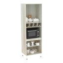 Ver imagem 2 de Paneleiro Luciane 70cm Nicho Microondas 4 Portas e 1 Nicho Lis