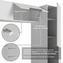 Ver mais imagens de Conjunto Home Office 1 Guarda-Roupa 2 Aéreos Neo 1 Escrivaninha Branco Madesa