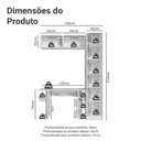 Ver imagem 3 de Conjunto Home Office 1 Guarda-Roupa 2 Aéreos Neo 1 Escrivaninha Branco Madesa