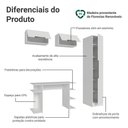 Ver imagem 4 de Conjunto Home Office 1 Guarda-Roupa 2 Aéreos Neo 1 Escrivaninha Branco Madesa