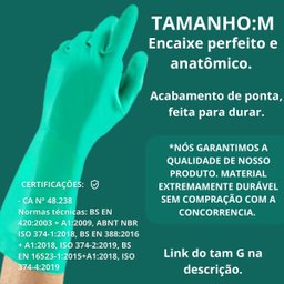 Luva Nitrílica Segurança Inseticida,venenos,químicos Borracha Grossa - 10