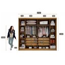 Ver imagem 3 de Guarda Roupa Casal Ripado Bragança e Cômoda Seul Cumaru 25 Fendi - Novo Horizonte